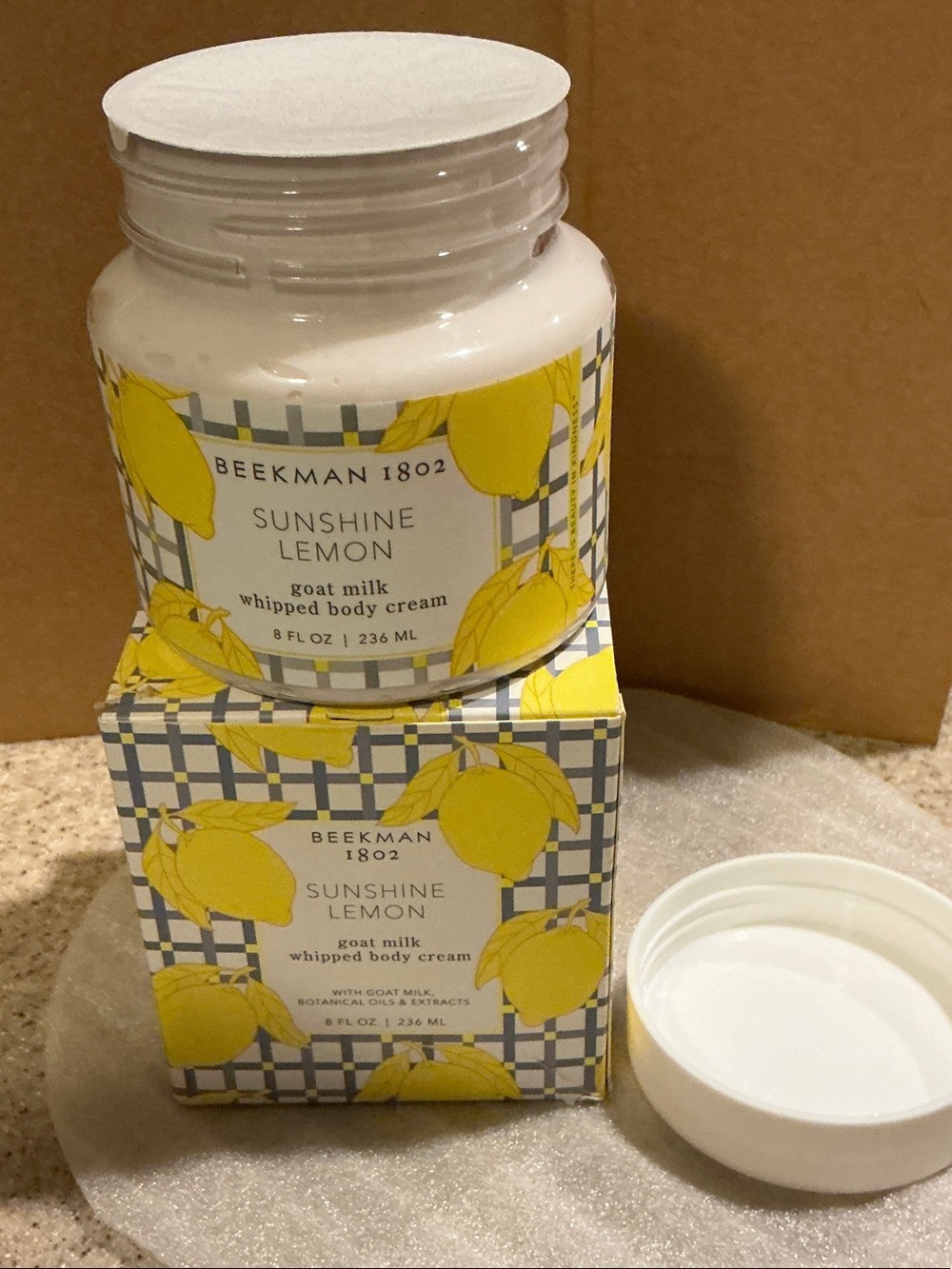 Beekman 1802 Sunshine Lemon Goat Milk Whipped Body Cream 8oz NEW Sealed